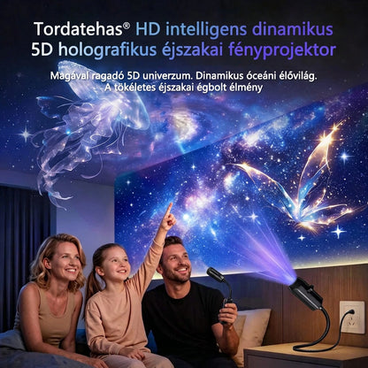 Tordatehas®  🌌Új generációs intelligens HD 5D holografikus éjszakai projektor ✨