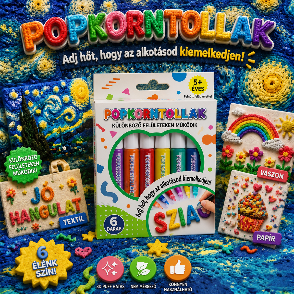🎨🎨TORDATEHAS® 3D Relief Art Pen – Változtassa lapos rajzait megérinthető 3D művészetté