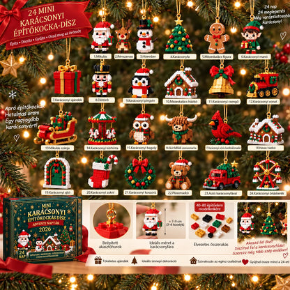 🎄24 napos karácsonyi építőkockás adventi naptár – 24 különböző, megépíthető karácsonyi dísz 😀😀