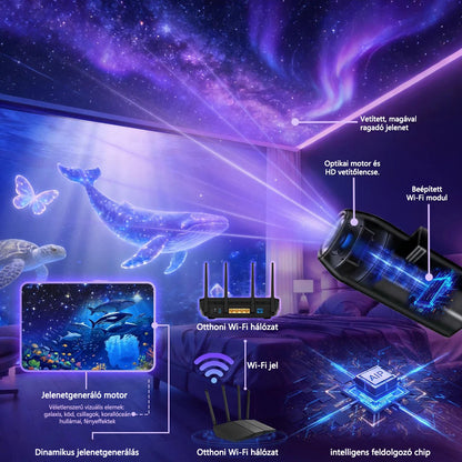 Tordatehas®  🌌Új generációs intelligens HD 5D holografikus éjszakai projektor ✨