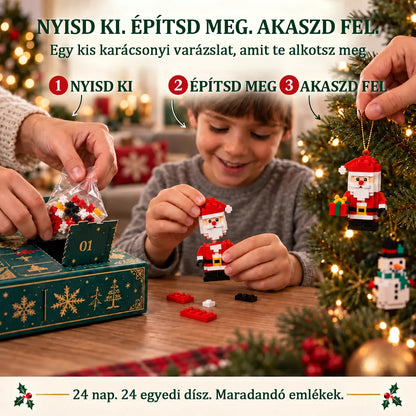 🎄24 napos karácsonyi építőkockás adventi naptár – 24 különböző, megépíthető karácsonyi dísz 😀😀