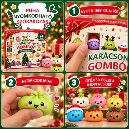 🎁TORDATEHAS® Karácsony Gombóc Adventi Naptár🎁