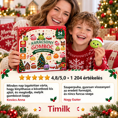 ✨✨TORDATEHAS® Karácsony Gombóc Adventi Naptár