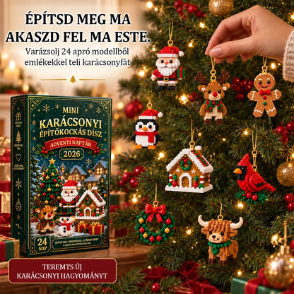 🎄24 napos karácsonyi építőkockás adventi naptár – 24 különböző, megépíthető karácsonyi dísz 😀😀