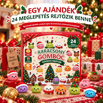 🎁TORDATEHAS® Karácsony Gombóc Adventi Naptár🎁