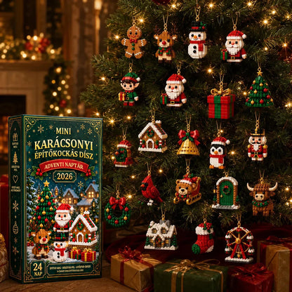 🎄24 napos karácsonyi építőkockás adventi naptár – 24 különböző, megépíthető karácsonyi dísz 😀😀