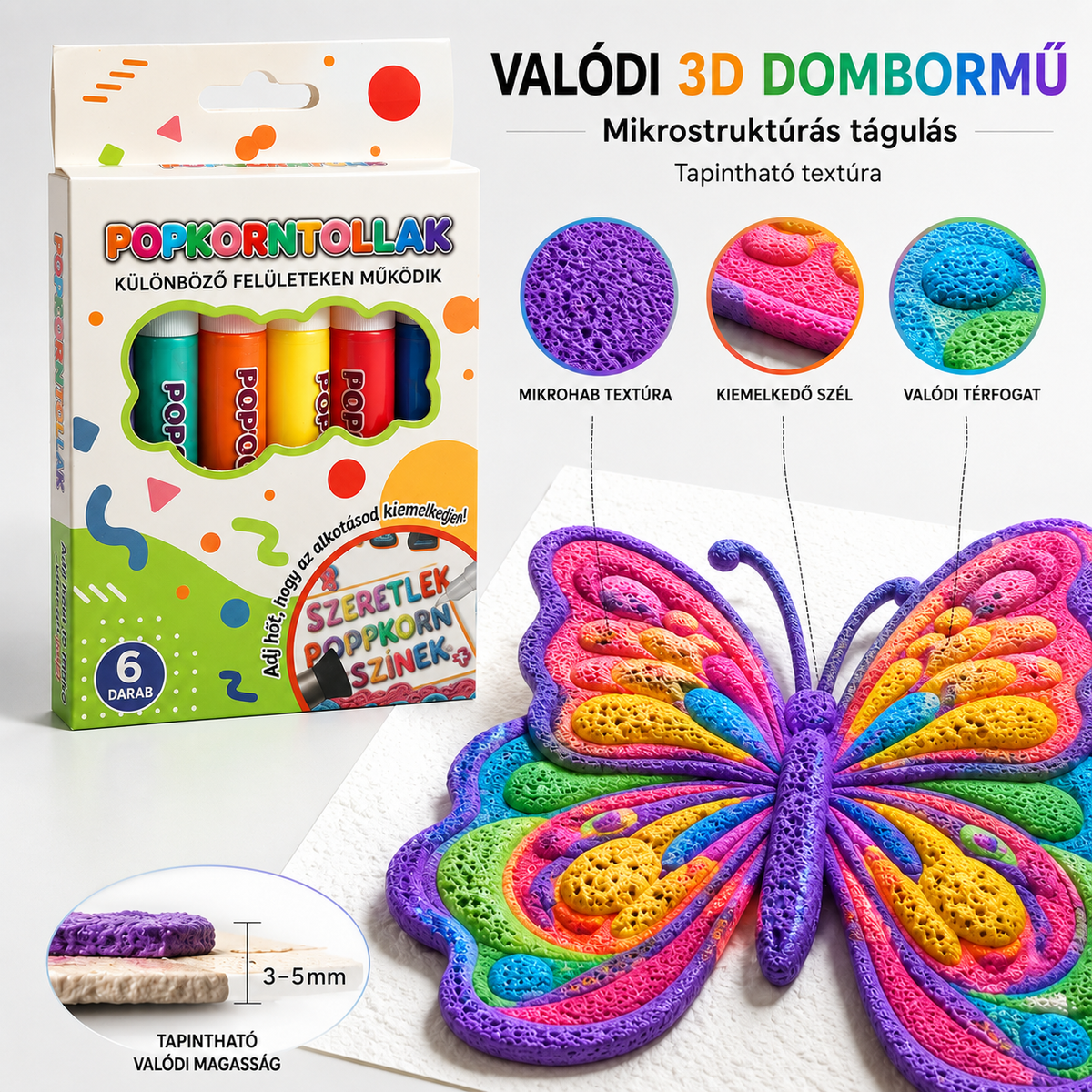 🎨🎨TORDATEHAS® 3D Relief Art Pen – Változtassa lapos rajzait megérinthető 3D művészetté