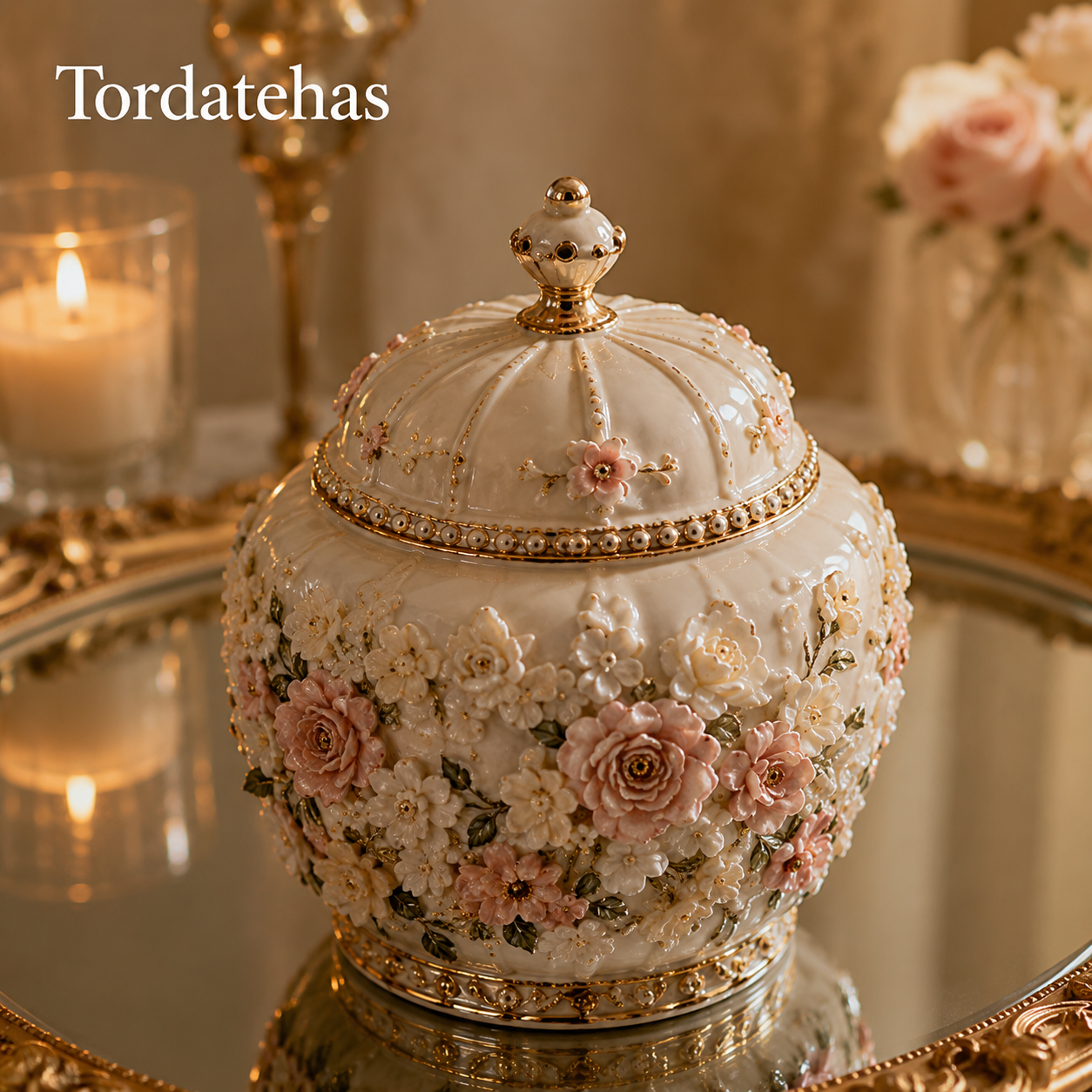 Tordatehas Rose Garden Sculptural Storage Jar