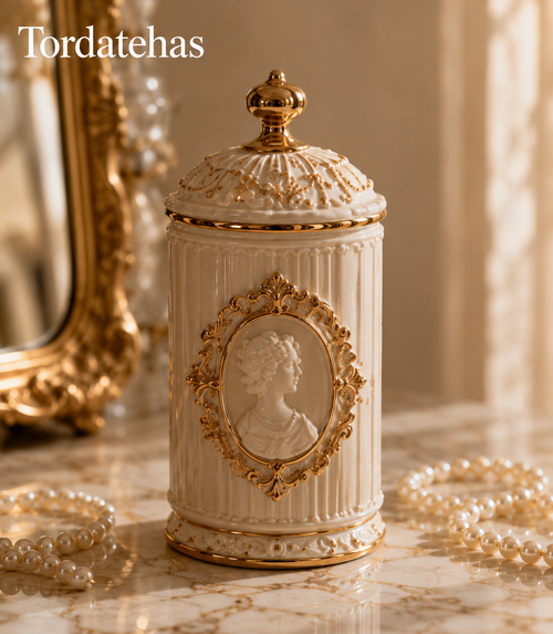 Tordatehas Imperial Cameo Sculptural Storage Jar