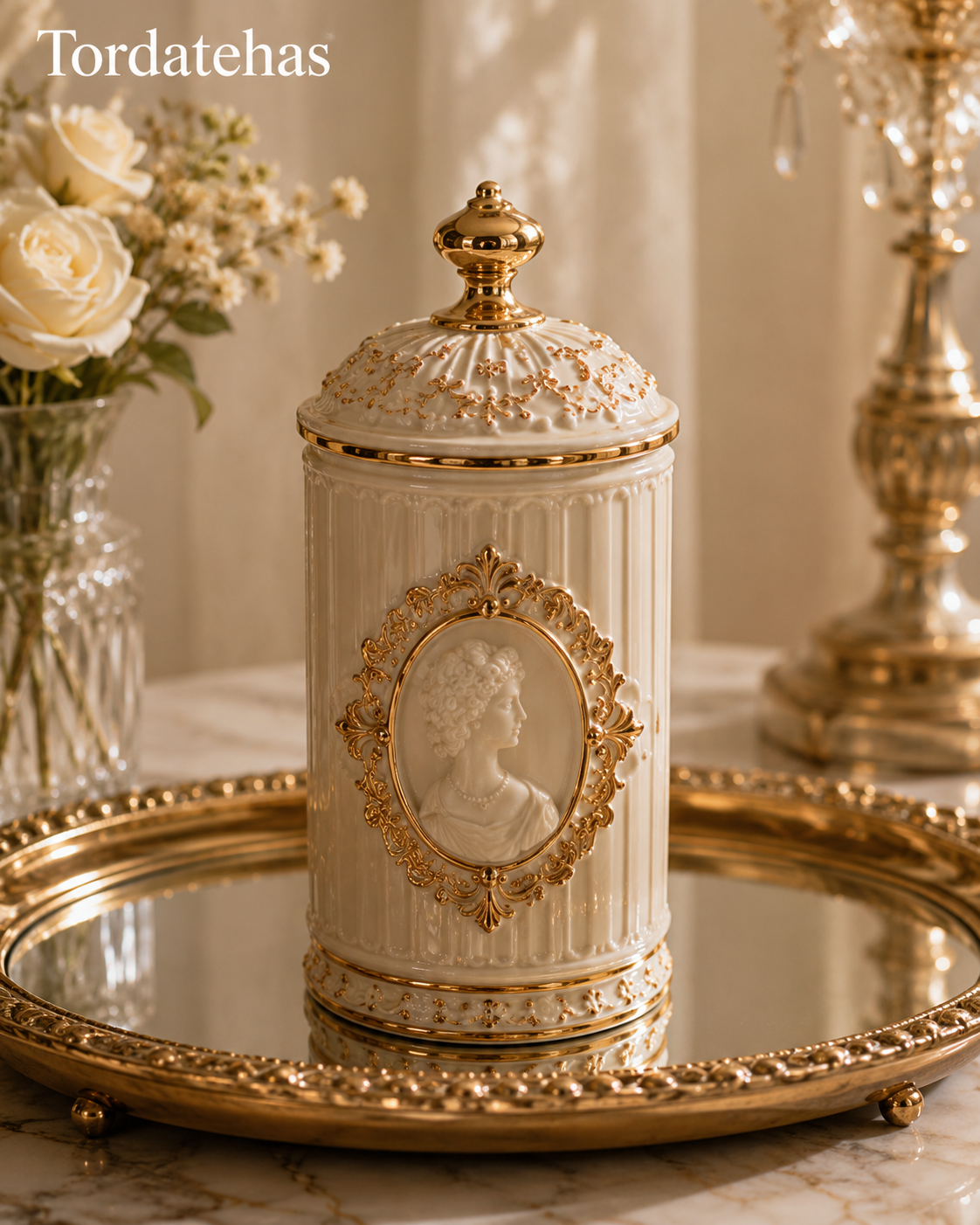 Tordatehas Imperial Cameo Sculptural Storage Jar