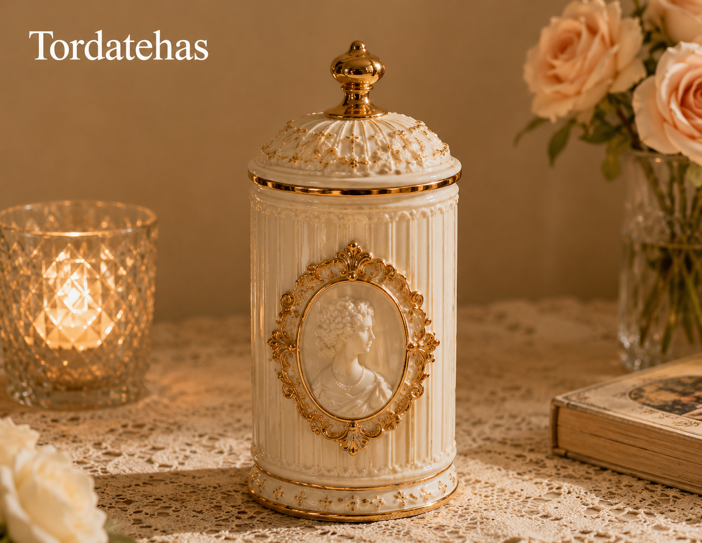 Tordatehas Imperial Cameo Sculptural Storage Jar