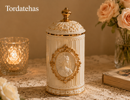 Tordatehas Imperial Cameo Sculptural Storage Jar