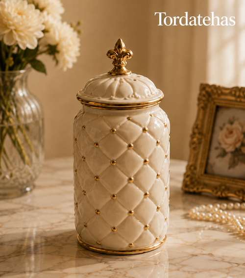 Tordatehas Royal Quilted Sculptural Storage Jar