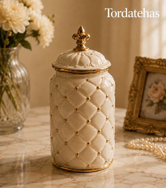 Tordatehas Royal Quilted Sculptural Storage Jar