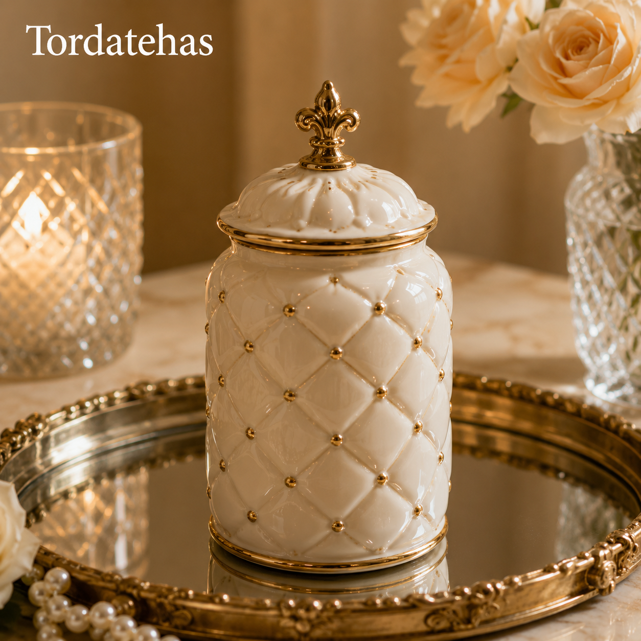 Tordatehas Royal Quilted Sculptural Storage Jar