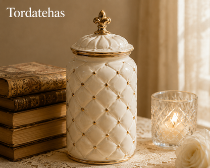Tordatehas Royal Quilted Sculptural Storage Jar