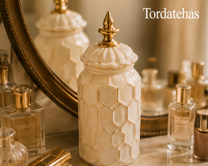 Tordatehas Gilded Mosaic Sculptural Storage Jar